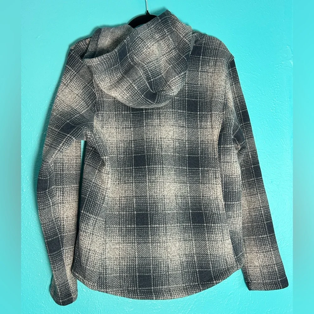 🌸The North Face Crescent Hoodie blue ombre plaid - Picture 3 of 10